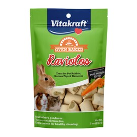 Vitakraft Raviolos Small Animal Treat - Made with Real Vegetables - For Rabbits, Guinea Pigs, and Hamsters Brown 5 Ounce (Pack of 1)