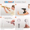 KOVOSCH Solid Rigid Door Stops with Soft Rubber Tips -