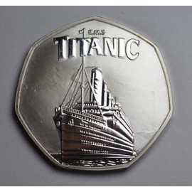 The Commemorative Coin Company RMS Titanic Silver Commemorative. White Star Line, Ocean Liner, Olympic Class, Sinking, 1912