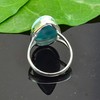 Silver Palace Natural Larimar Pear Shape Gemstone 925 Sterling Silver