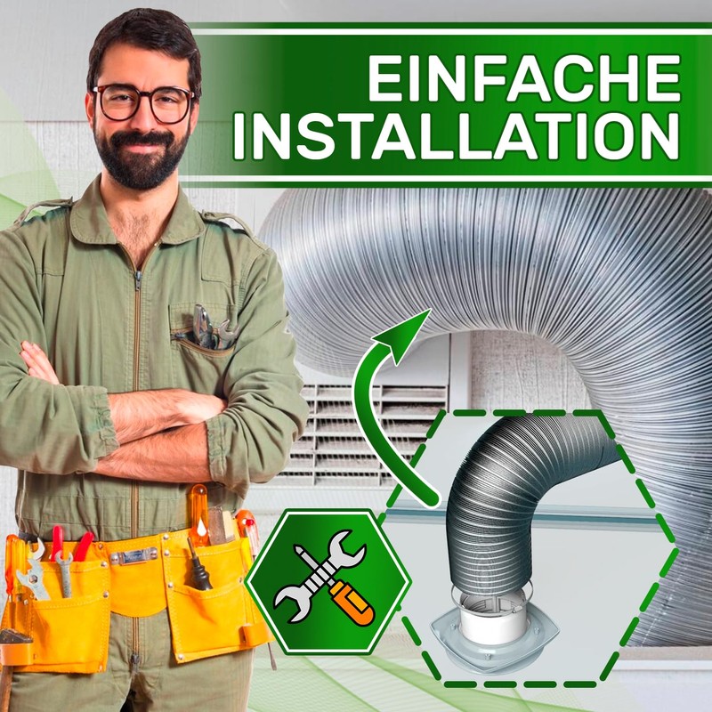 Flexible Suction Hose Aluminium Diameter 120 mm Extendible Length 20