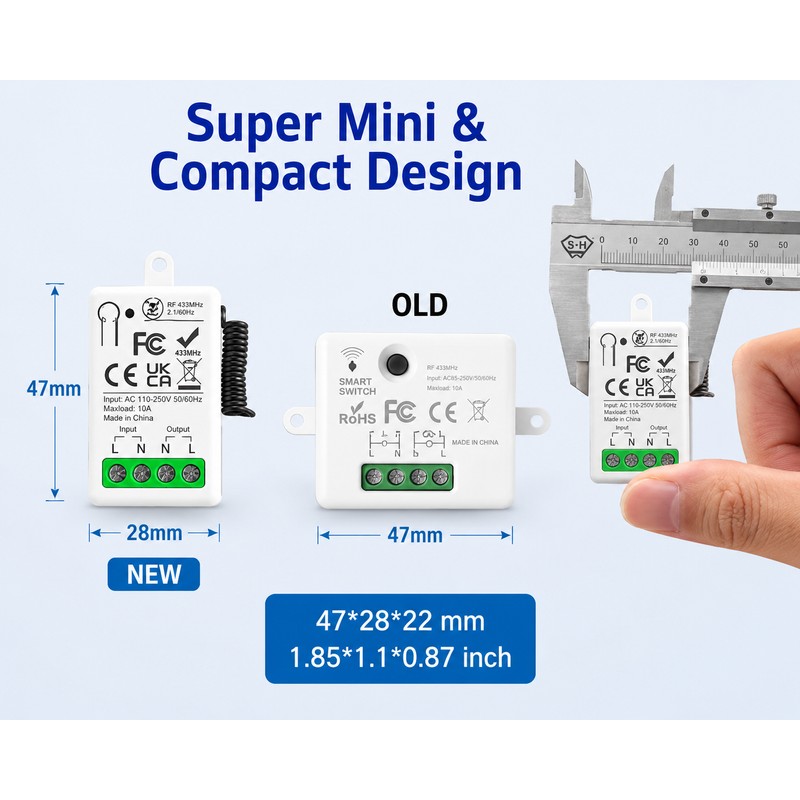 Self-Powered Wireless Light Switch Kit for Home Lighting – Battery-Free