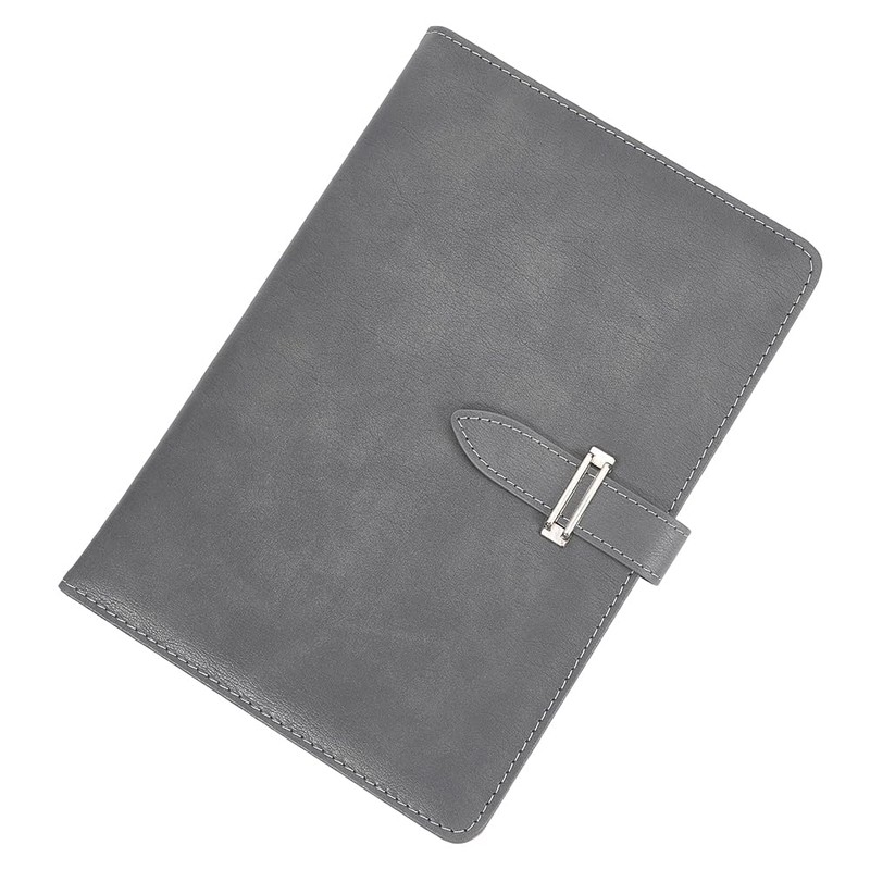 craspire A5 Leather Notebook Cover Grey Waterproof Envelope Folder Refillable