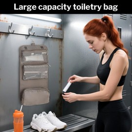 Cosmetic Bag | Personal Item Travel Bag Makeup - Hangable Pouch Portable Waterproof Organizer for Dorm Vanity Women Daily Hotel Trip Home Girls Morning