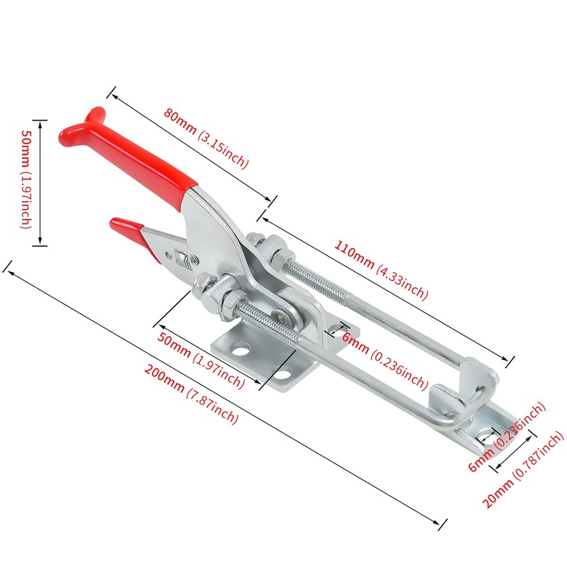 SKYCY 2PK Toggle Clamp 2000 lbs Holding Capacity,431 Self-Lock U-Bolt