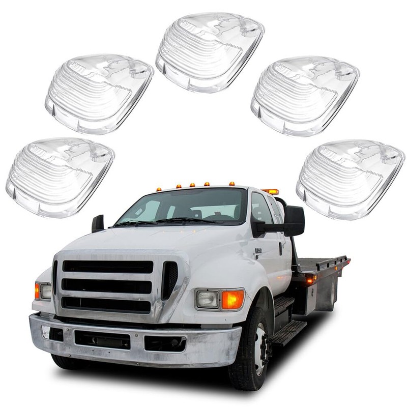ECCPP 5x Cab Marker Roof Running Light Top Lamp Clear