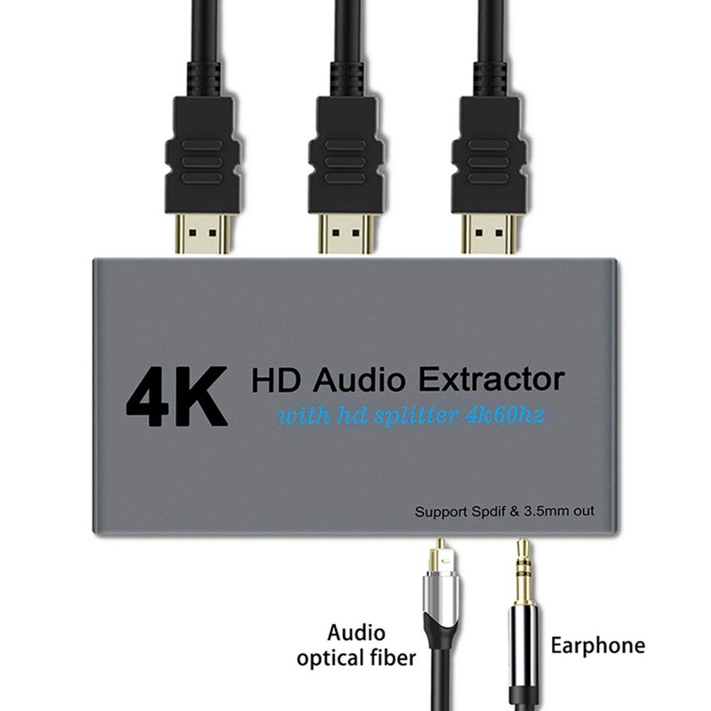 Beufee Audio Extractor Converter, 4K HDMI to HDMI and Audio