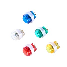 Jiu Man 5 Piece 24mm Full Color LED Illuminated Push button Built-in Switch 5V Buttons For Arcade Joystick Games Mame Jamma Raspberry Pi 2