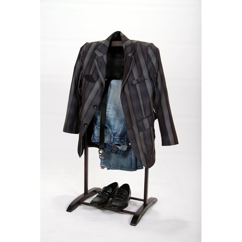 Homenetics Deluxe Hardwood Clothes Valet Stand (Red Mahogany)