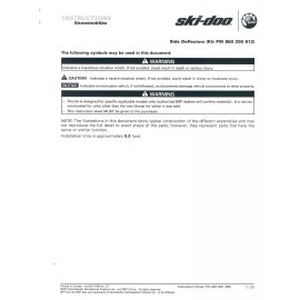 SKIDOO SKI-DOO WINDSHIELD SIDE AIR DEFLECTOR KIT 860200912 MEDIUM & HIGH