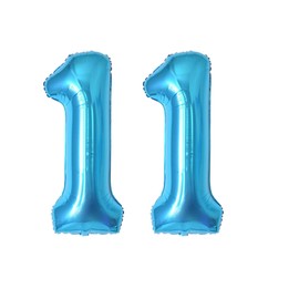 40 Inch Blue 11 Number Balloons Giant Jumbo Huge 11 Foil Mylar Helium Digital Balloons Blue Birthday Mylar Digital Balloons 11 Birthday Party 11th Anniversary Events Party (blue, 40in-number-11)