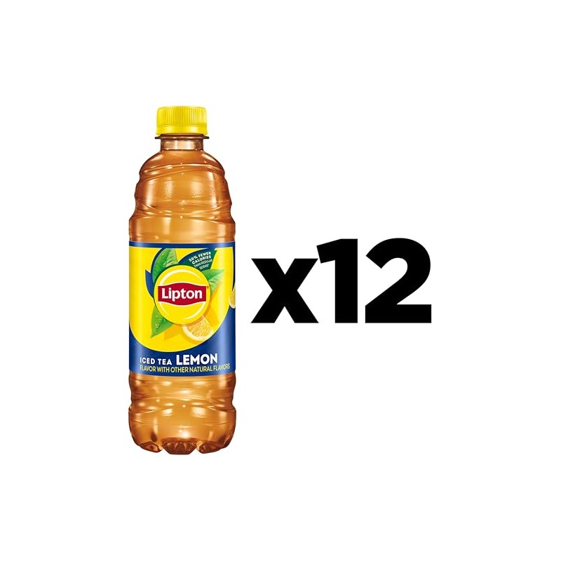 Lipton Iced Tea Lemon, 16.9 Fl Oz Bottles (Pack of