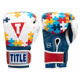 TITLE Boxing Gel World V2T Limited Edition Autism Awareness Bag Gloves - Boxing Gloves, Punching Bag Gloves, Kickboxing Gloves, Heavy Bag Gloves, Boxing Gloves Men, Boxing Gloves Women