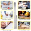 2 Pcs Steel Ruler 12 Inch (30 CM) + 6