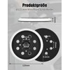 BESPOTCL 125 mm Sanding Disc with 8 Holes and Hook