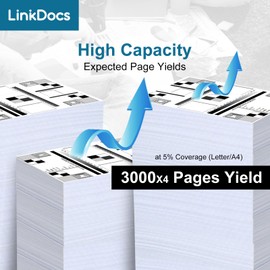 LinkDocs TN760 Toner Cartridge Replacement for Brother TN-760 TN730 to Use with HL-L2350DW HL-L2395DW HL-L2390DW HL-L2370DW MFC-L2750DW MFC-L2710DW DCP-L2550DW (Black, 4 Pack)