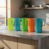 Vaso de Plástico Rigido Reutilizable Capacidad de 1.3L, Tarro Grande,