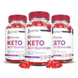 (3 Pack) Premier Keto ACV Gummies Premier Keto Gummies Advanced 1000MG Apple Cider Vinegar Formulated with Pomegranate Beet Juice Powder B12 Vegan Non GMO 180 Gummys