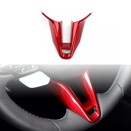 FUEISOF Car Steering Wheel Covers Decor Sticker Strip Strip Interior Strip Suitable for Hyundai I30 I30N 2017-2024 (Red)