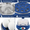 Elite Gourmet EGC322CBL Easy Egg Cooker Electric 7-Egg Capacity, Soft,