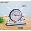 RTGGSEL Mediterranean Style Nautical Silent Desk Clock Lighthouse Helm Wooden
