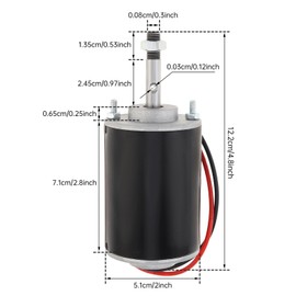 Permanent Magnet DC Motor 12-24V 3500-7000RPM High Torque Reversible CW/CCW Electric Motor Gear for DIY Generator with Bracket