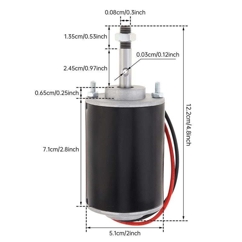 Permanent Magnet DC Motor 12-24V 3500-7000RPM High Torque Reversible CW/CCW