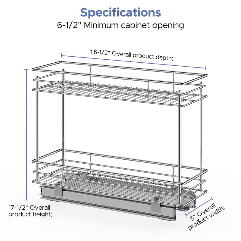 LOVMOR Pull Out Cabinet Organizer and Storage (5" W x