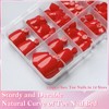 AddFavor 120pcs Red Press on Toenails for Women, Toe Nail