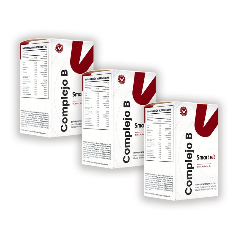 SMART VIT Paquete de 3 piezas Complejo B Smart Vit