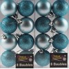 Set Of 16 ICE BLUE Christmas Tree Baubles Decorations -