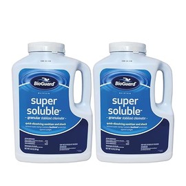 BioGuard Super Soluble Chlorine, 5 lb, Pack of 2, Granular Stabilized Chlorinator, Quick-Dissolving, Restores Water Clarity & Contains Sunshield Protection