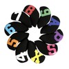 bookridge Iron Cover, Head Cover, Set of 10, Neoprene, Washable,