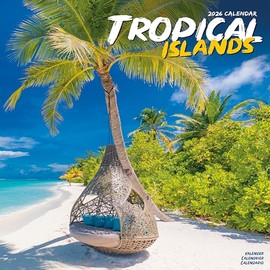 Tropical Islands Calendar 2026 | 12 Month Wall Calendar | Avonside Publishing | Plastic Free Packaging