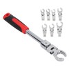 9Pcs Replaceable Wrench Set Flexible Head 180° Rotating Torsion Wrench