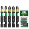 HitScrews 2" Anti-Slip Phillips Impact Bits #2,S2 Steel Screwdriver Bits,360°
