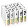 EBL 20Pcs 2800mAh AA Rechargeable Batteries 1.2V NI-MH Battery For