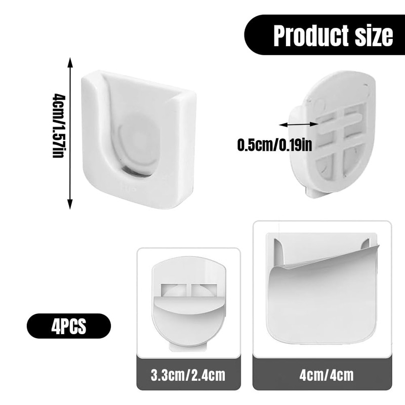 mizikuu Pack of 4 Magnetic Holder, Remote Control Holder, Wall
