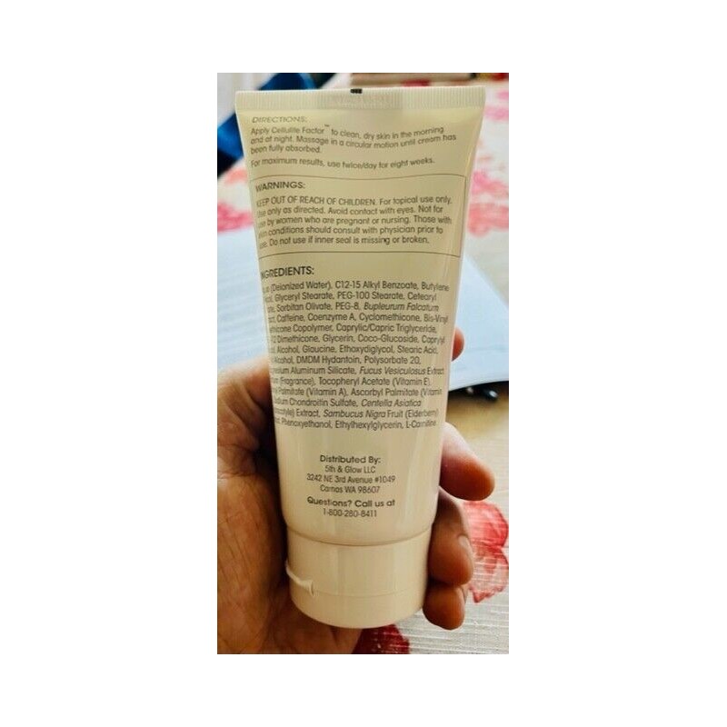5th & Glow Cellulite Factor - Cellulite Cream (6 ounces/170gr)