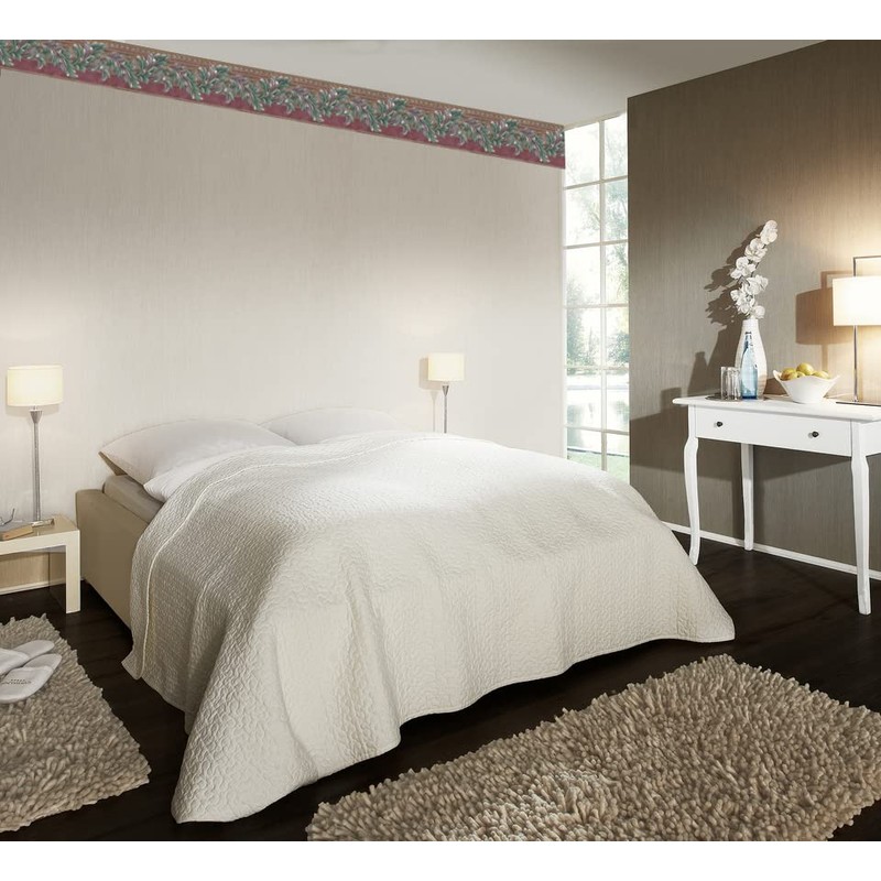 CONCORD WALLCOVERINGS ™ Wallpaper Border Damask Pattern Leaves Antique Ornament