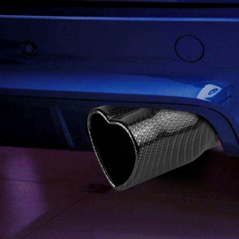 Sakali 63mm Heart-Shaped Tail Pipe Car Stainless Steel Exhaust Muffler