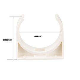 TOP-VIGOR 20pcs 40mm PVC Water Pipe Clamps Clips Fit for 40mm/1.57 Inch OD TV Trays Tubing Hose Hanger Support Pex Tubing Hose Clamps Universal Single Pipe Clip