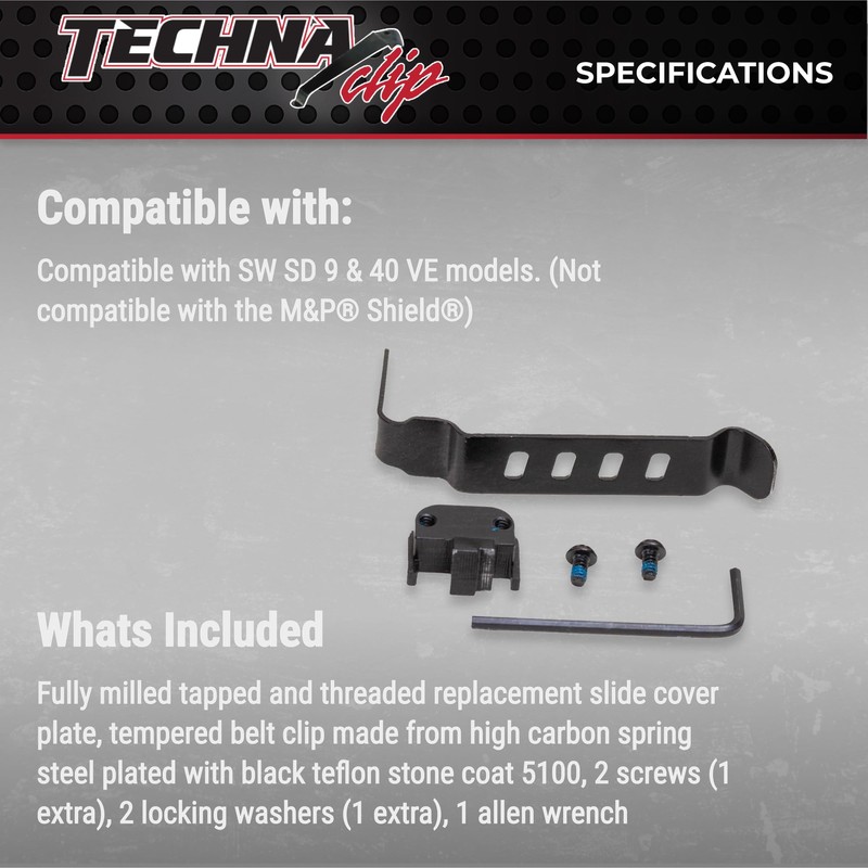 Techna Clip Concealment System for Smith & Wesson SD9 VE