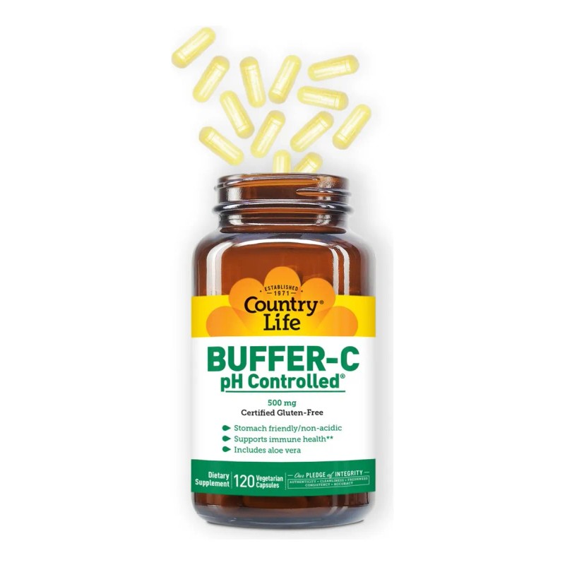 Vitamina C 500 mg Country Life Buffer-C 120 Cpsulas Veganas