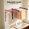 Gecauoea Wall Mounted Drying Rack, Pre-Install Adjustable Width 13-23 Inch,
