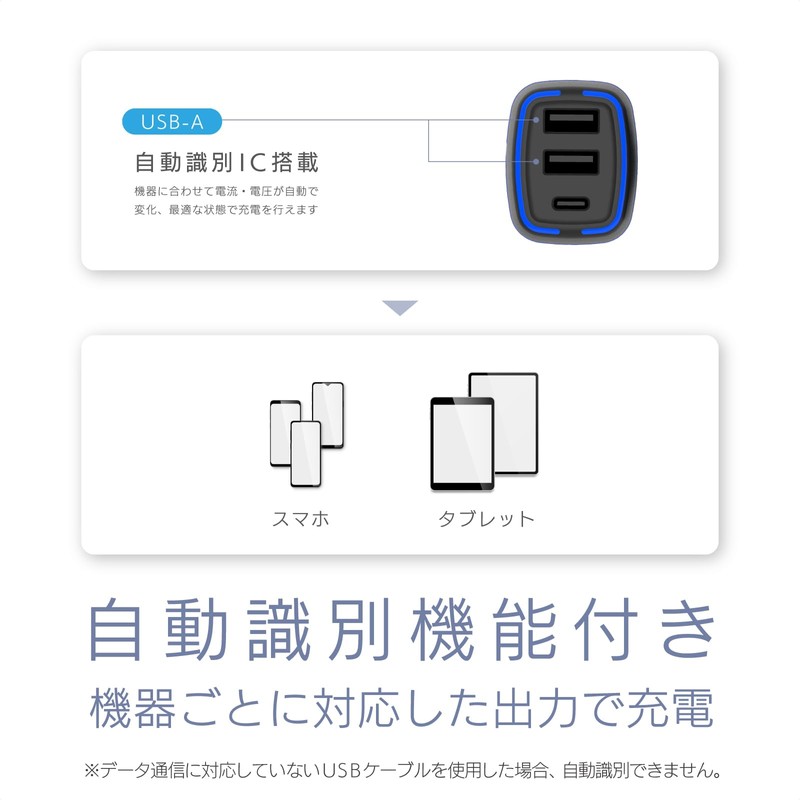 Kashimura DC-074 Car USB Charger, PD36W Compatible, USB-C x 1,
