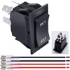 weideer 12V Reverse Polarity Switch Momentary Power Jack Rocker Switch
