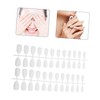 BIUDECO 1set Matte Coffin Fake Nails Stickers False Nails for