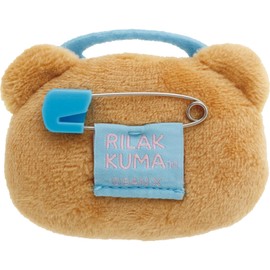 San-X Rilakkuma Emojis Plush Toy Plush Badge Rilakkuma A AB27101 H2.2 x W2.6 x D1.0 inches (55 x 65 x 25 mm)