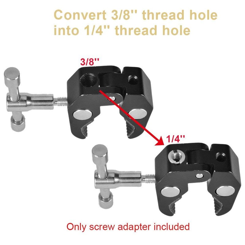 UTEBIT Camera Thread Adapter 1/4 to 3/8 Inch Tripod Screw